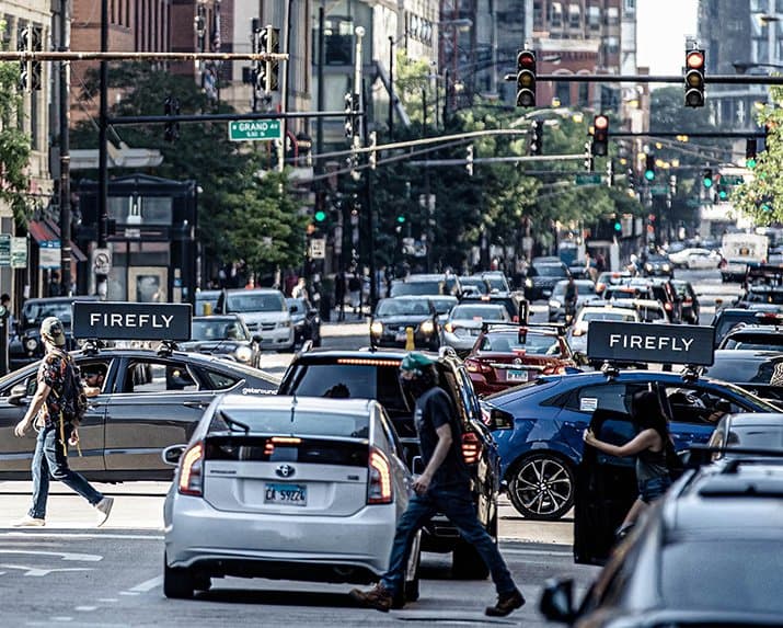 Cars on road